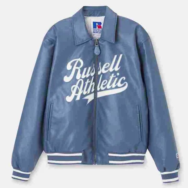 Куртка-бомбер Russell Athletic by P&B Faux Leather, синий