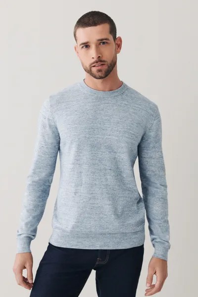Меланжевый вязаный свитер Next, синий