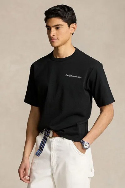 Хлопковая футболка Polo Ralph Lauren, черный