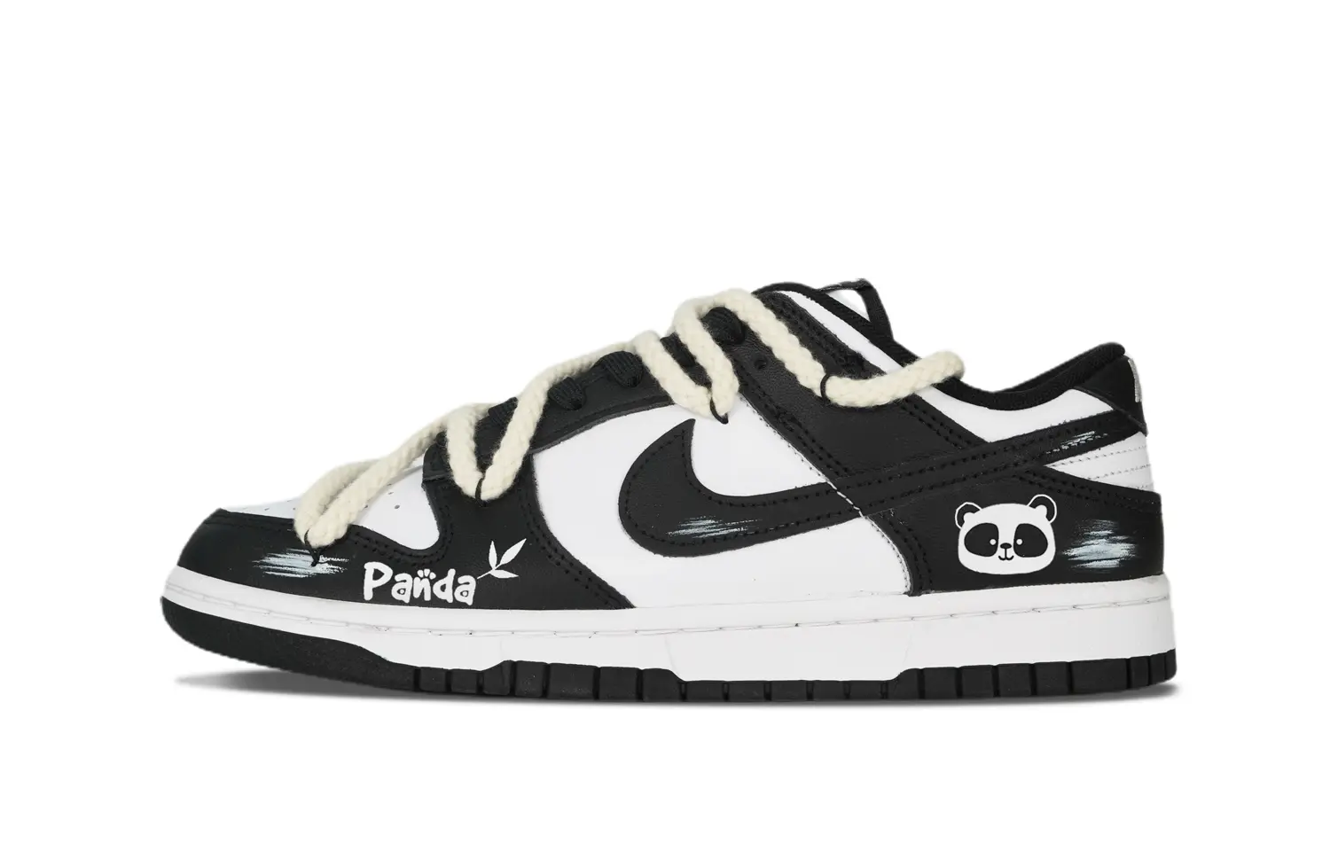 Кроссовки Nike Dunk Skateboarding Shoes Women's Low-top Black/White, черный/белый