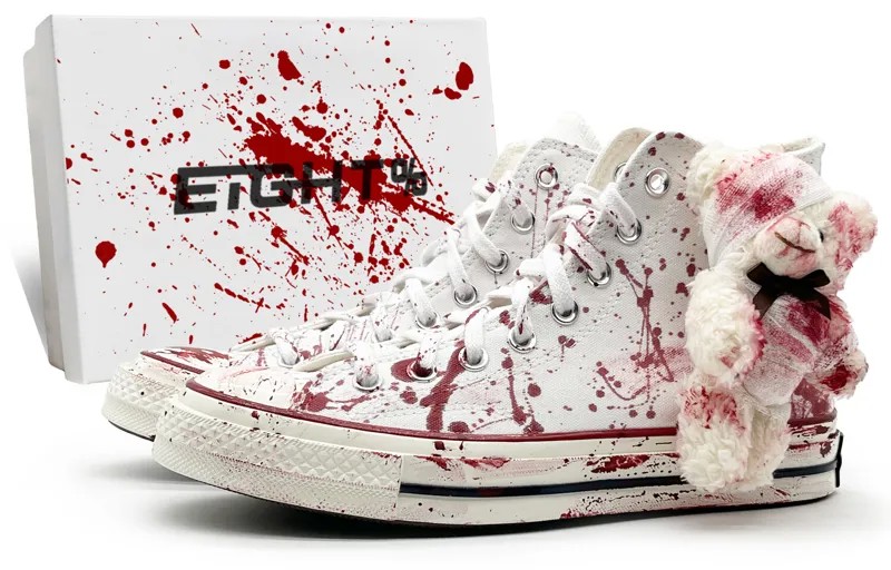 1970-е годы. Кеды унисекс с высоким берцем, белые/черные/красные. Converse