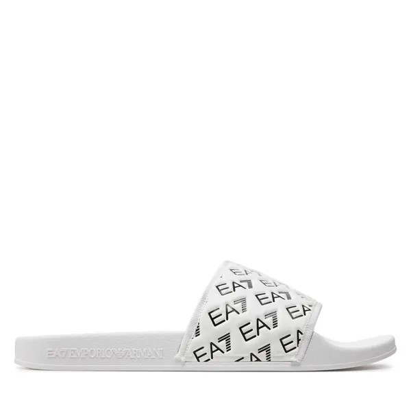 Шлепанцы EA7 Emporio Armani XCP010 XK340 Q306 Full White+Black, белый