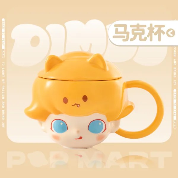 Dimoo кружка для парка кошек Popmart жадная чашка для мяу керамическая чашка красивая чашка для воды подарок модели детской куклы подарок для дев...