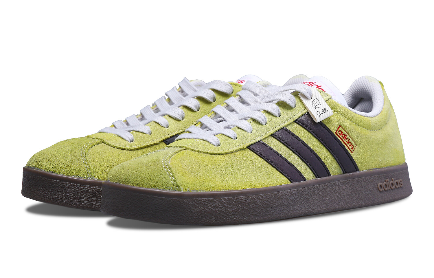 Кроссовки adidas neo Vl Court Classic Skateboarding Shoes Unisex Low-top Green/Brown, зеленый/коричневый/бежевый
