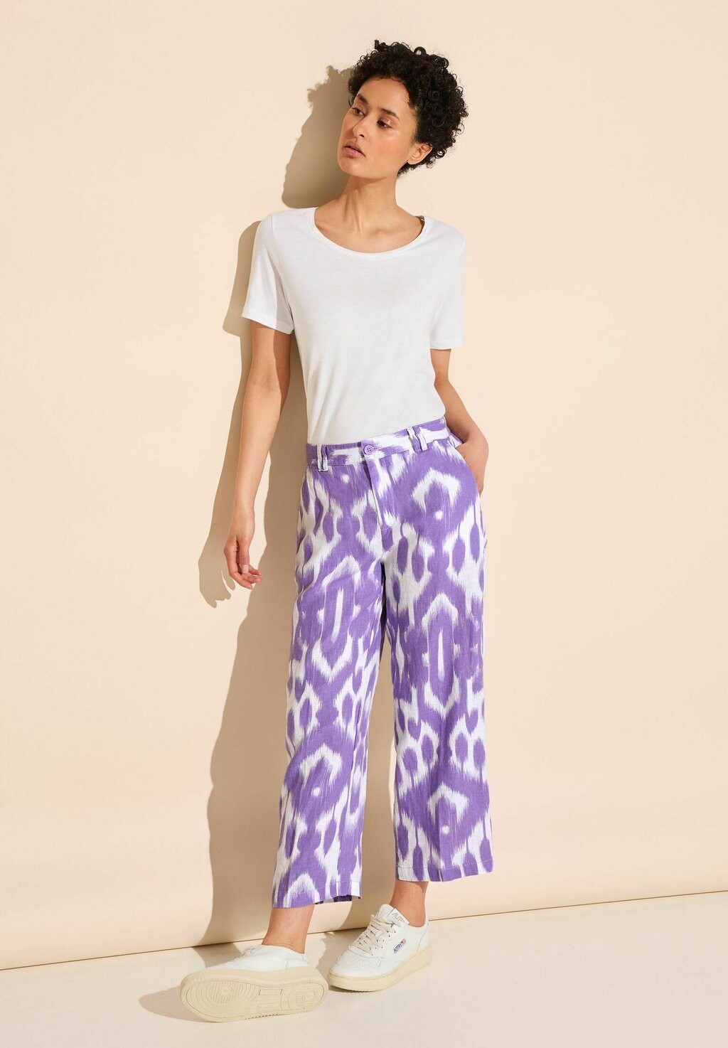 Брюки 7/8 PRINT  Street One, цвет Mottled Dark Purple