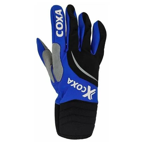Перчатки COXA, размер 6, голубой, черный