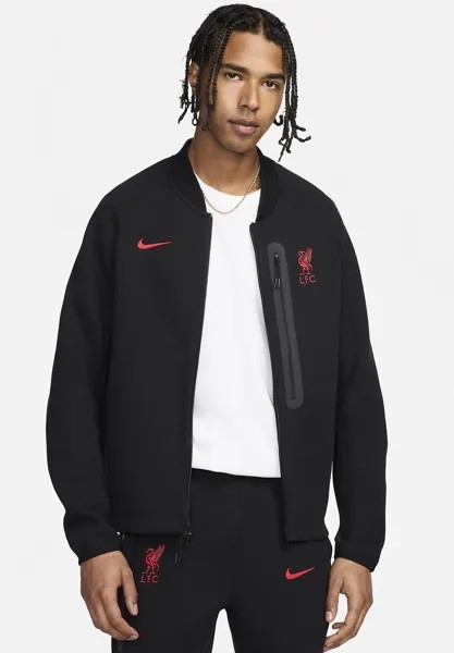 Куртка тренировочная Nike, черная черная спортивная красная