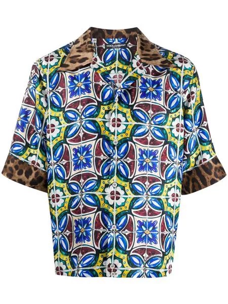 Dolce & Gabbana рубашка с принтом Maiolica