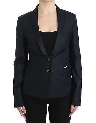GF Gianfranco Ferre Блейзер Черный костюм Куртка с воротником с лацканами Шерстяная куртка IT40/US6 Рекомендуемая розничная цена 600 долларов США