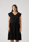 Платье из джерси CARMAY LIFE CAP FRILL DRESS Only Carmakoma, черный
