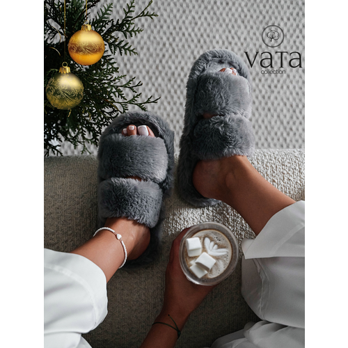Тапочки VATA collection, размер 40-41, серый