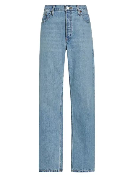 Свободные длинные джинсы Re/Done, цвет wasted indigo