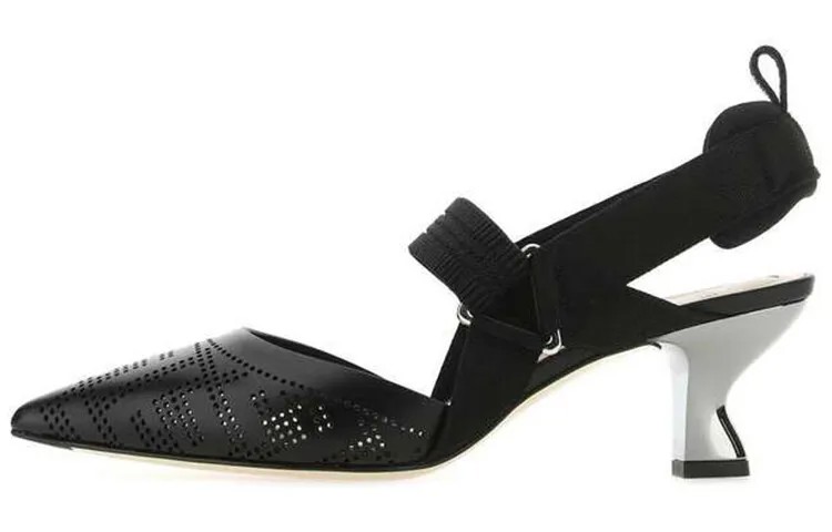 Туфли на высоком каблуке Colibri женские черные Fendi