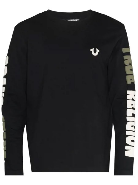 True Religion logo-print long-sleeve T-shirt