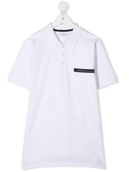 Givenchy Kids рубашка поло с нашивкой-логотипом