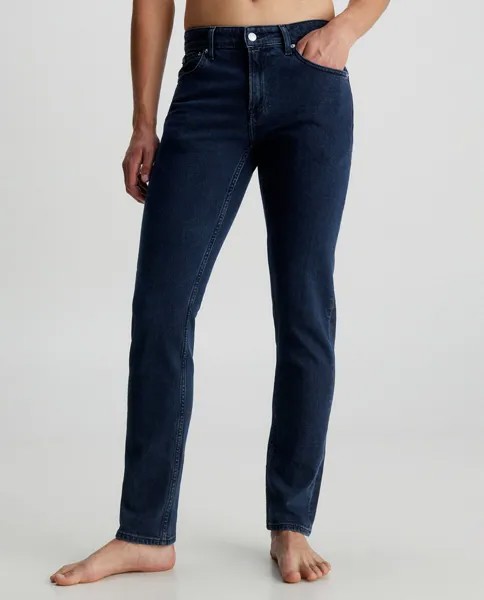 Мужские узкие джинсы из темного денима Calvin Klein Jeans, черный