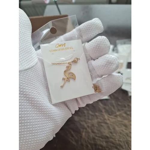 Комплект украшений, длина 45 см, золотой