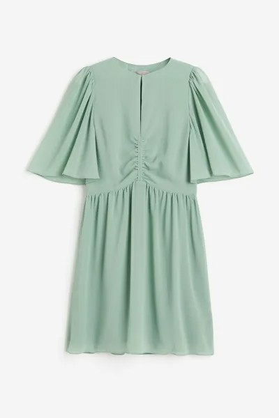 Платье H&M Butterfly-sleeved, мятный