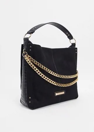 Черная сумка с цепочкой River Island-Черный