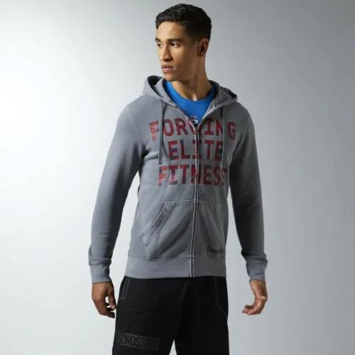 [AJ3499] Мужская толстовка Reebok Crossfit Graphic RCF Forging Elite Fitness с капюшоном на молнии