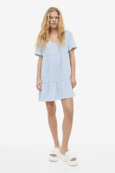 Платье из джерси с оборками H&M
