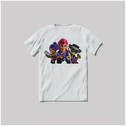 Футболка Brawl Stars (Броул Старс, персонаж, Crow, Toxic, Colt, главный герой, Джесси, Кольт, Нита, Ворон, культ, персонаж) 18