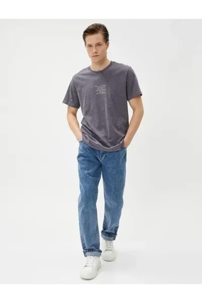 Мужские джинсовые брюки среднего цвета индиго Koton, синий
