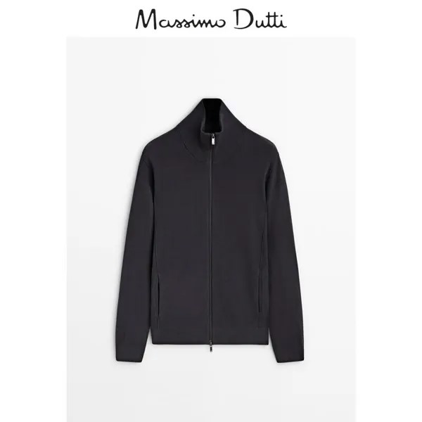 Свитер мужской Massimo Dutti с высоким воротником, медный