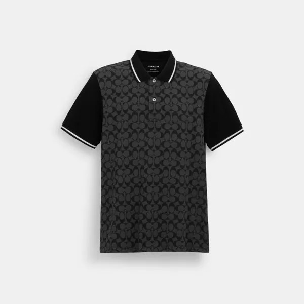 Поло COACH Signature, цвет Charcoal Signature