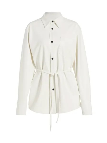 Куртка-рубашка из искусственной кожи Proenza Schouler White Label, белый