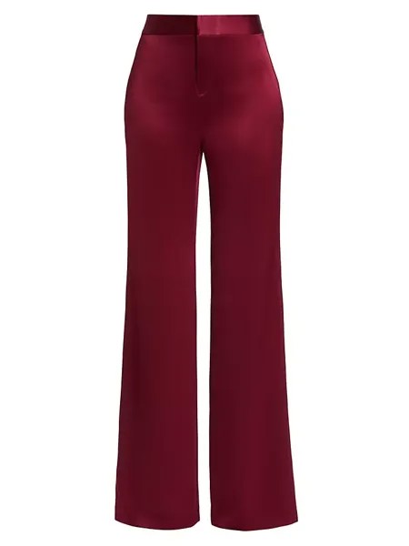Атласные брюки с вырезом Deanna Alice + Olivia, цвет bordeaux