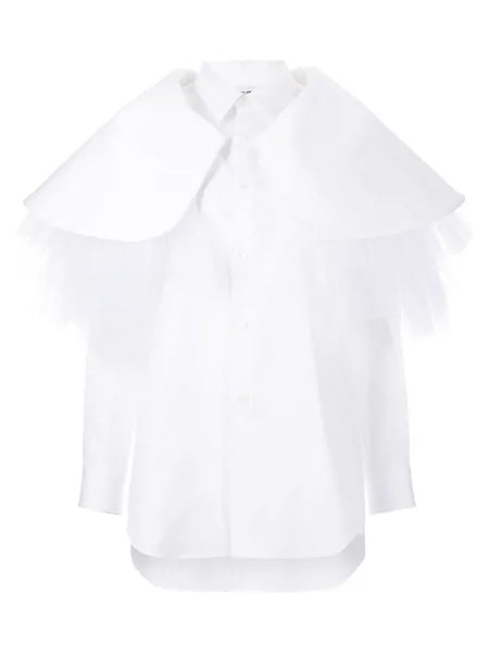 Comme Des Garçons рубашка со съемным кейпом