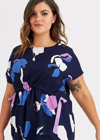 Блузка с завязкой и цветочным принтом i.Scenery-Мульти