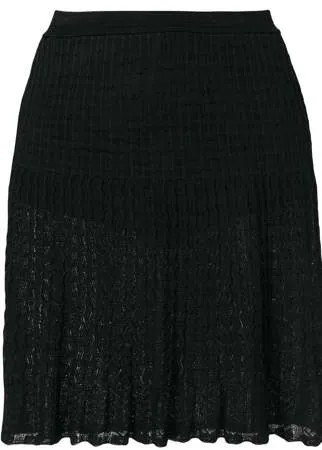 Alaïa Pre-Owned плиссированная кружевная юбка