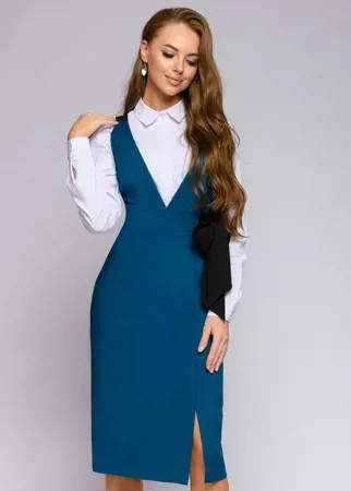 Платье-сарафан женское 1001dress 0112001-02066TR синее 42