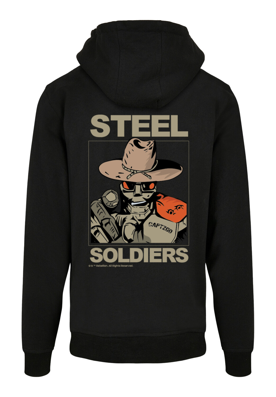 Пуловер F4NT4STIC Basic Hoodie Retro Gaming Steel Soldiers, черный