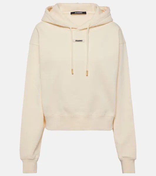 Худи Le Hoodie Gros Grain из хлопка Jacquemus, бежевый