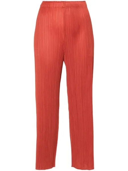 Pleats Please Issey Miyake брюки Monthly Colors: April прямого кроя, оранжевый