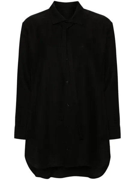 Yohji Yamamoto рубашка с классическим воротником, черный