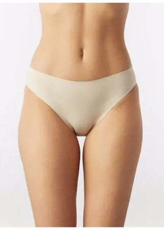 LUI et ELLE Трусы Invisible слипы средней посадки бесшовные, размер 1 (XS), beige
