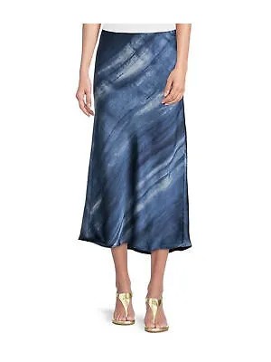 RALPH LAUREN Женская синяя юбка-трапеция миди с принтом 8