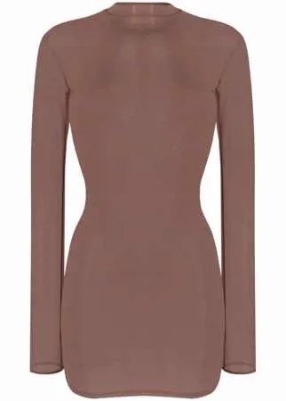 Maison Close полупрозрачный топ с длинными рукавами