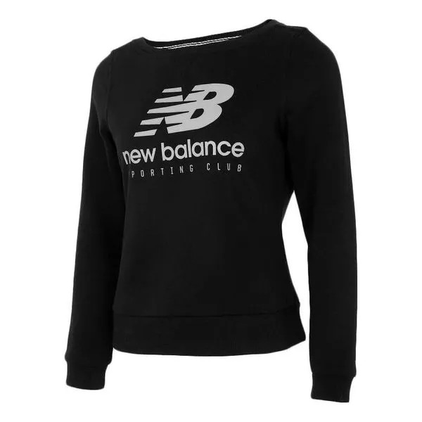 Свитер с логотипом толстовка New Balance, черный
