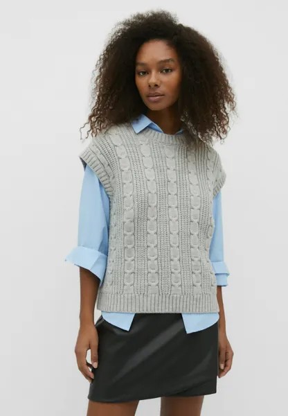 Свитер Cable Vest Stradivarius, цвет grey