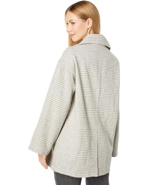 Пальто Avec Les Filles Oversized Double-Breasted Swing Coat, цвет Khaki Plaid