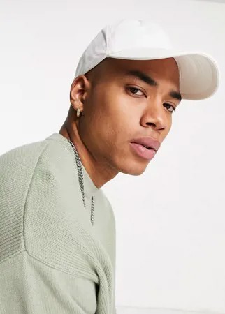 Белая парусиновая бейсболка ASOS DESIGN-Белый