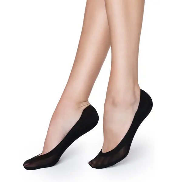 Следки женские Marilyn LUX LINE normal cotton черные one size