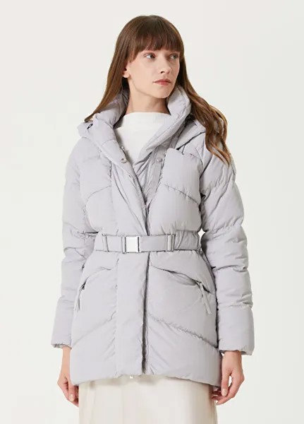 Серое пуховое пальто с капюшоном marlow Canada Goose