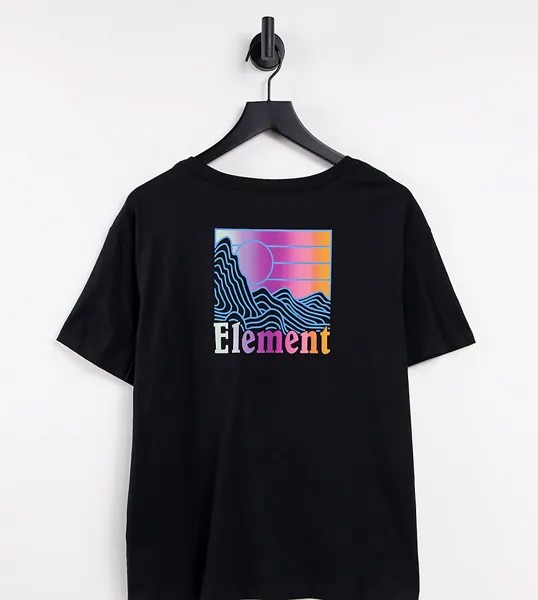 Черная футболка с принтом на спине Element Zoltana – эксклюзивно для ASOS-Черный