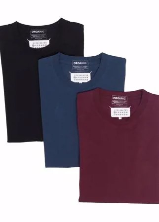 Maison Margiela комплект из трех футболок с декоративной строчкой